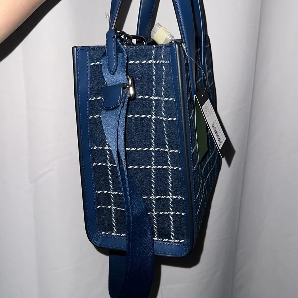 Kate Spade Blue Satchel with Geometric Design